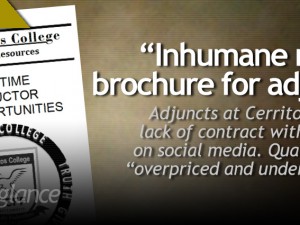 "Inhumane resources" brochure for adjunct jobs