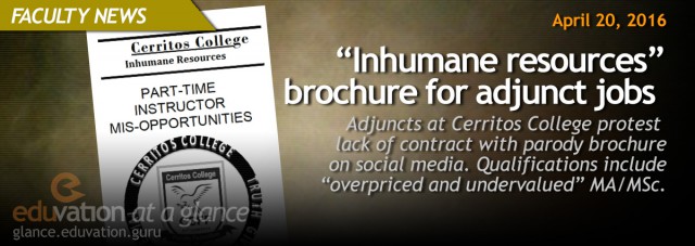 "Inhumane resources" brochure for adjunct jobs