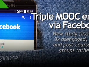 Triple MOOC engagement via Facebook Groups