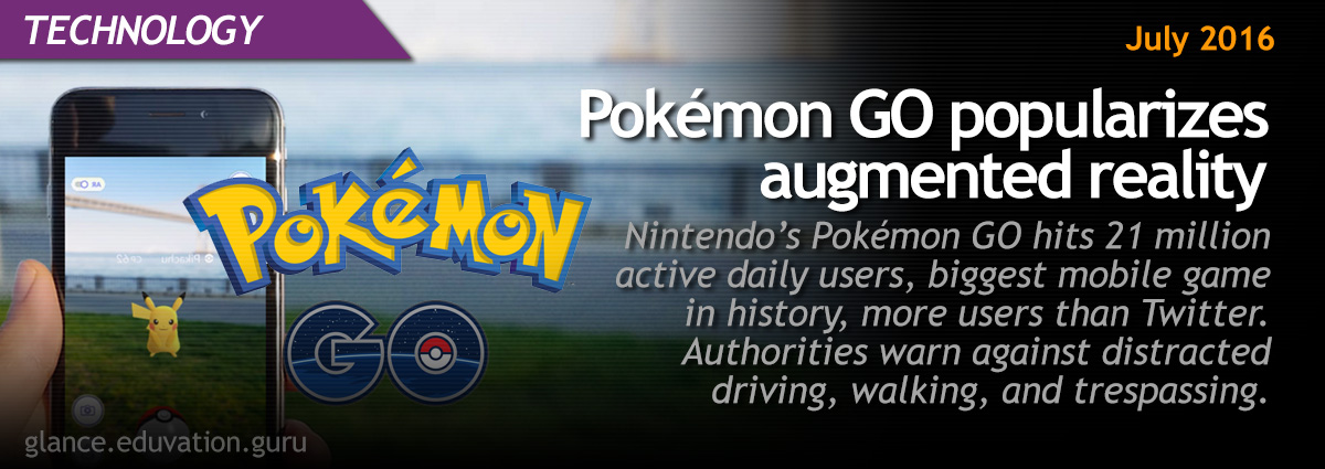 Pokémon GO popularizes augmented reality