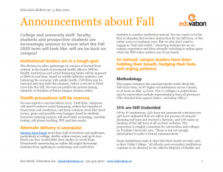 Bulletin #3 - Announcements about Fall