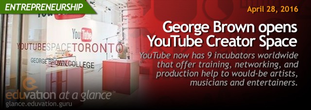 George Brown opens YouTube Creator Space